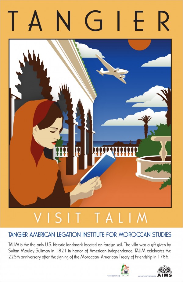 Visit Talim Tangier vintage poster  Print